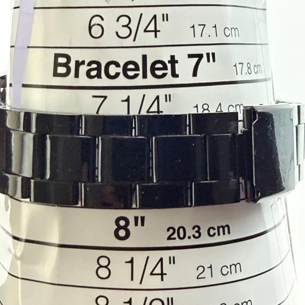 Stylish Black Tone Watch with Date - Perfect for a 7.5
